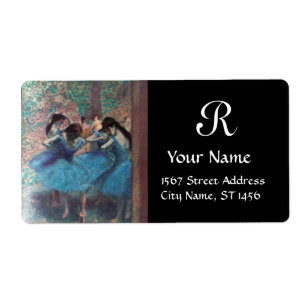 ETIQUETA ESCUELA DEL MONOGRAMA DEL BAILARÍN DE BALLET DE