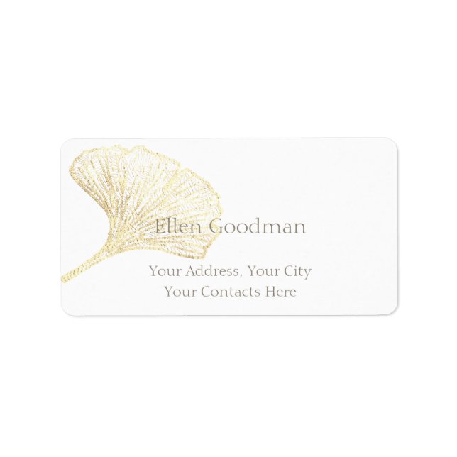 Etiqueta esencial de hoja de Ginkgo Biloba (Frente)