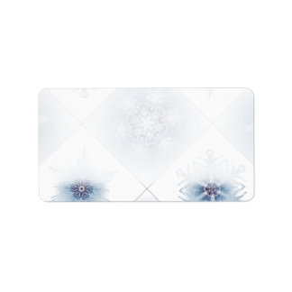 Etiqueta Esparkly Blue Snowflakes