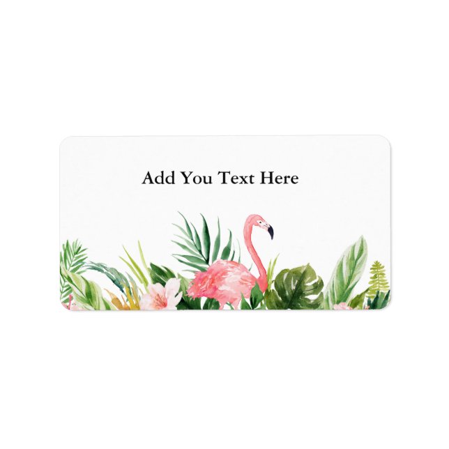 Etiqueta Especial 1 - Flamingo tropical (Frente)