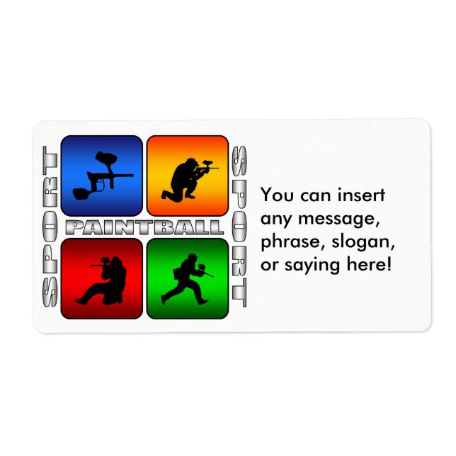 Etiqueta Espectacular Paintball (Frente)