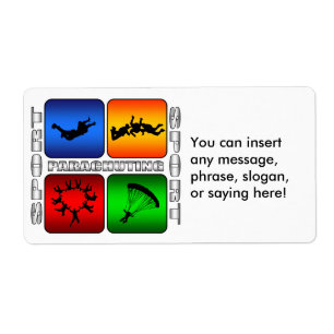 Etiqueta Espectacular paracaidismo