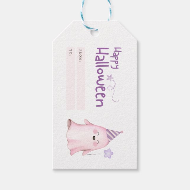 Etiqueta espeluznante de Halloween (Anverso)