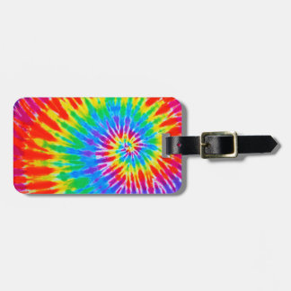 Etiqueta espiral del equipaje del teñido anudado