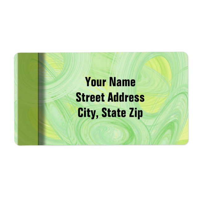 Etiqueta Espirales verdes escrásticas (Frente)