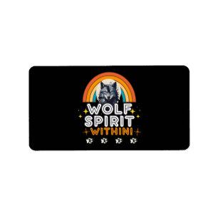 Etiqueta Espíritu de Lobo Dentro