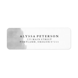 Etiqueta Esplandor de color gris moderno minimalista