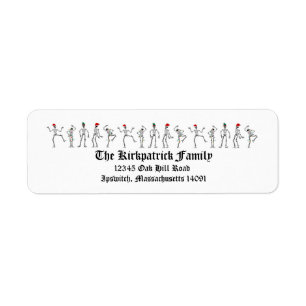 Etiqueta Esqueletos de los Navidades bailarines