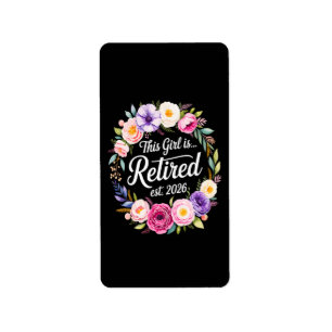 Etiqueta Esta Chica Está Retirada 2026 Retiro Floral