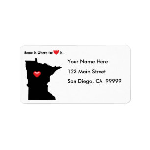 Etiqueta Está donde el hogar el corazón MINNESOTA