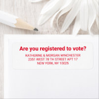 ¿Está registrado para votar personalizado rojo y b