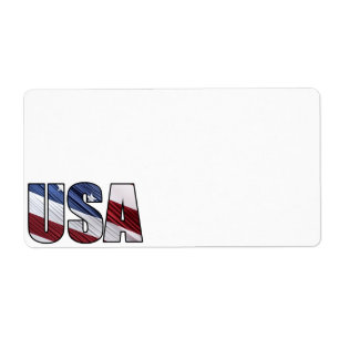 Etiqueta Estados Unidos: Bandera Patriótica Americana Roja 