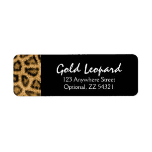Etiqueta Estampado de leopardo dorado Tendencia de patrón d