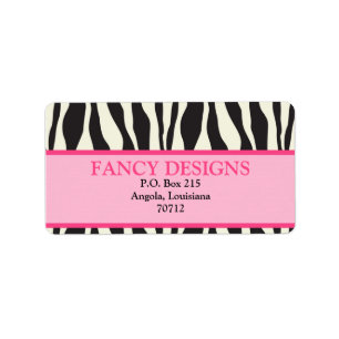 Etiqueta Estampado de zebra