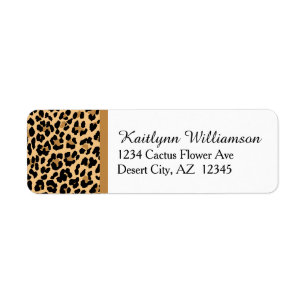 Etiqueta Estampado leopardo elegante