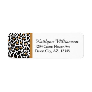 Etiqueta Estampado leopardo elegante