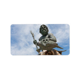 Etiqueta Estatua de rey Neptuno Virginia Beach