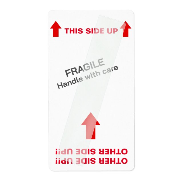 Etiqueta "ESTE LADO". ¡¡OTRO LADO!!" Advertencias divertida (Frente)