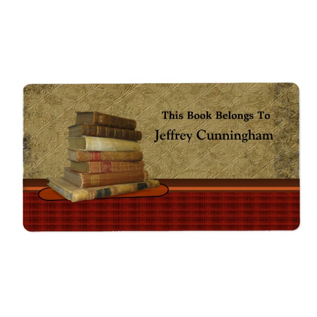 Etiqueta Este Libro Antiguo Pertenece A Su Identificación (Frente)