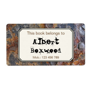 Etiqueta Este libro pertenece a la textura conocida de