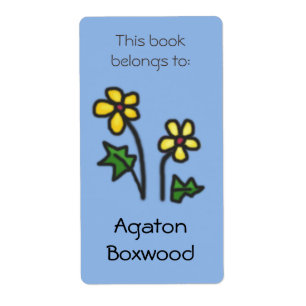 Etiqueta Este Libro Pertenece A Nombre Personalizado Flores