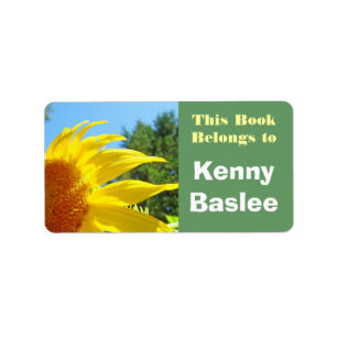Etiqueta Este Libro Pertenece a Tu Nombre Girasoles Libros