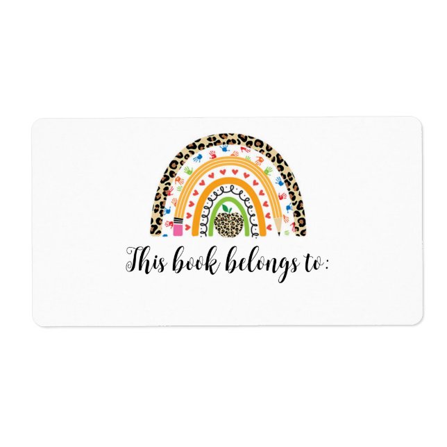 Etiqueta Este Libro Pertenece Al Arcoiris Moderno (Frente)