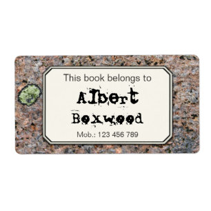 Etiqueta Este Libro Pertenece Al Nombre Personalizado De La