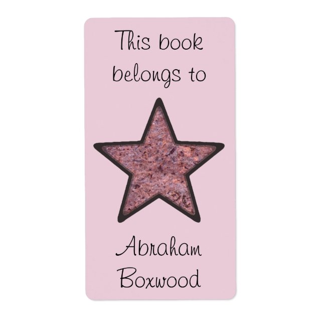 Etiqueta Este Libro Pertenece Al Nombre Personalizado Estre (Frente)