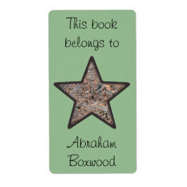 Etiqueta Este Libro Pertenece Al Nombre Personalizado Estre