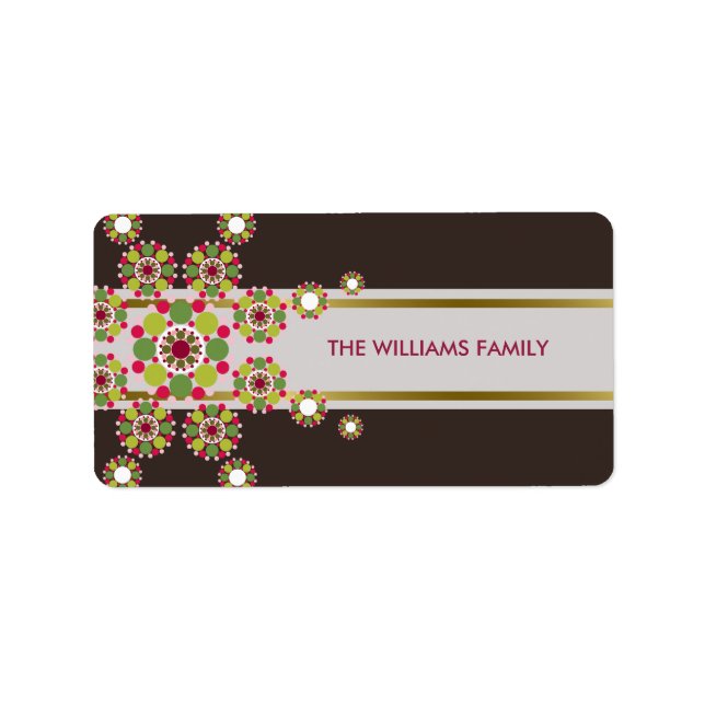 Etiqueta Esteticista navideña de la estrella de los adornos (Frente)