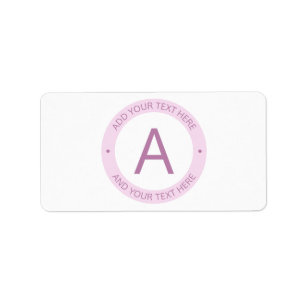 Etiqueta Estilo de logotipo moderno monograma   Rosa lila c