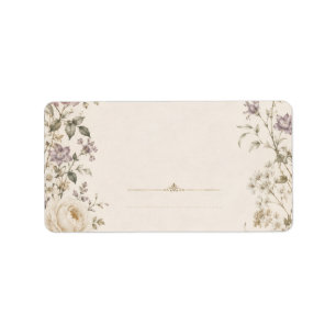 Etiqueta Estilo de papelería de boda de jardín vintage