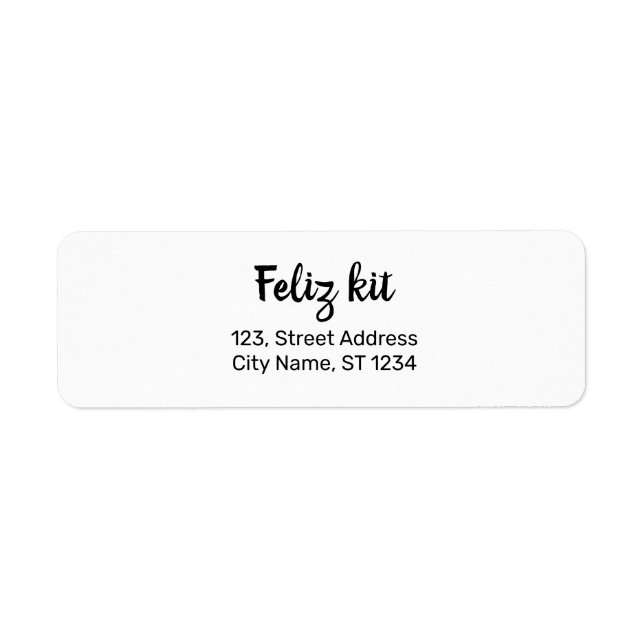 ETIQUETA ESTILO DE TEXTO MÍNIMO SENCILLO (Frente)