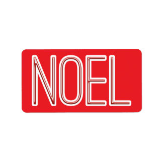 Etiqueta Estilo de Tubo Noel