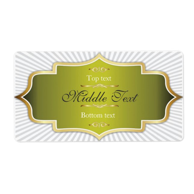 Etiqueta Estilo Fancy Jam Jelly Label Green (Frente)