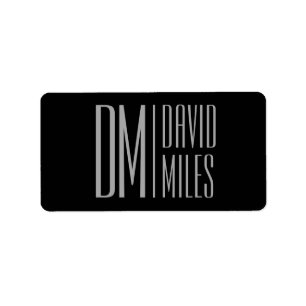 Etiqueta Estilo minimalista y moderno Logotipo de iniciales