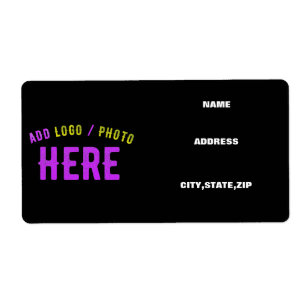 ETIQUETA ESTILO MODERNO PERSONALIZABLE NEGRO VERIFICADO DE 