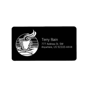 Etiqueta Estilo retro del logotipo del ilustracion del café