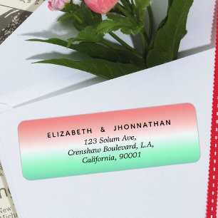 Etiqueta Estiloso gradiente blanco verde rojo gradiente tip