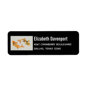 Etiqueta Estiloso Koi Fish