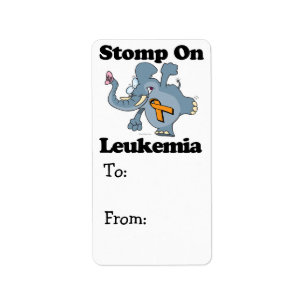 Etiqueta Estómago De Elefante Sobre Leucemia (naranja)