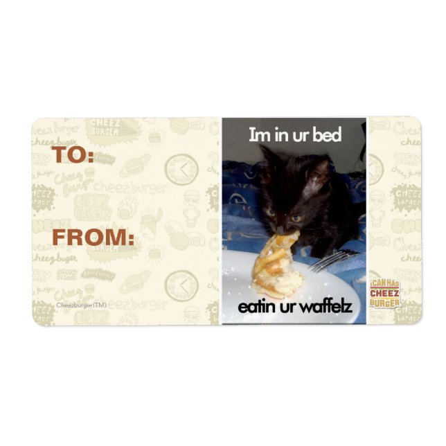 Etiqueta Estoy en tu cama (Frente)