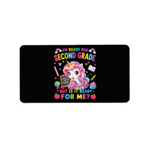 Etiqueta Estoy listo para el unicornio de segundo grado pri