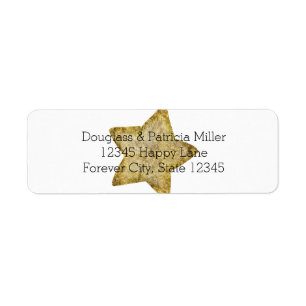 Etiqueta Estrella atractiva del oro