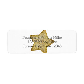 Etiqueta Estrella atractiva del oro