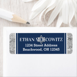 Etiqueta Estrella blanca, gris, estrella blanca de David Ba