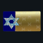 Etiqueta Estrella de David decorada con joyas<br><div class="desc">Gemas y chispas que se llenan en la forma de la Estrella de David hacen de esto un regalo muy especial para ti o amigos y familia este Hanukkah.</div>