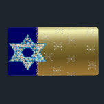 Etiqueta Estrella de David decorada con joyas<br><div class="desc">Gemas y chispas que se llenan en la forma de la Estrella de David hacen de esto un regalo muy especial para ti o amigos y familia este Hanukkah.</div>