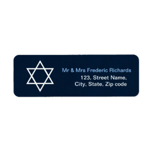 Etiqueta Estrella de David Pattern Bar Mitzvah